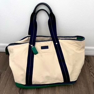 Coach Heritage Canvas Weekender Tote Bag Green F70832